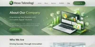 Contoh landing page profesional