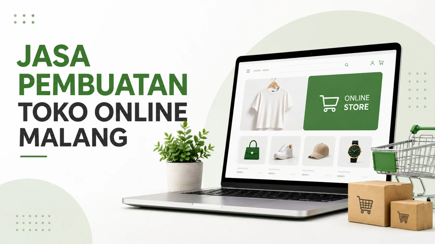 Tampilan toko online buatan Hexa di desktop & mobile